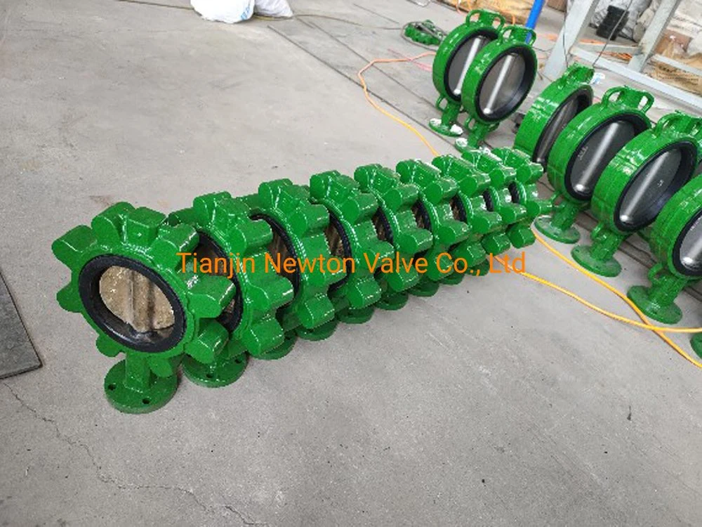 Lug Type Ductile Iron Stainless Steel Electromagnetic Pneumatic Actuator Lined with Industrial Control Lugged Butterfly Valve for Water