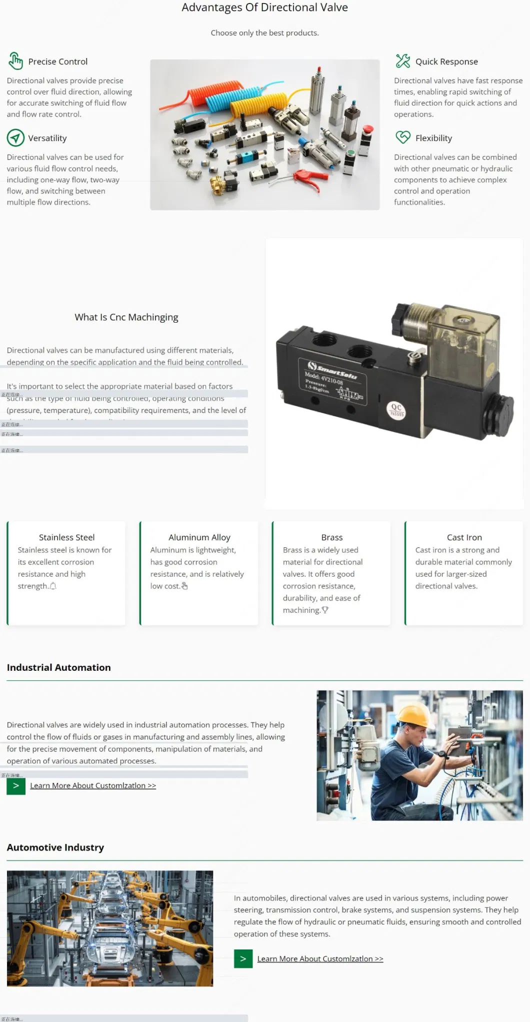 Pneumatic Control Element 4V210-08 Two-Position Five-Way Valve 5/2 Port Air Polit Type Directional Control Aluminum Solenoid Valve