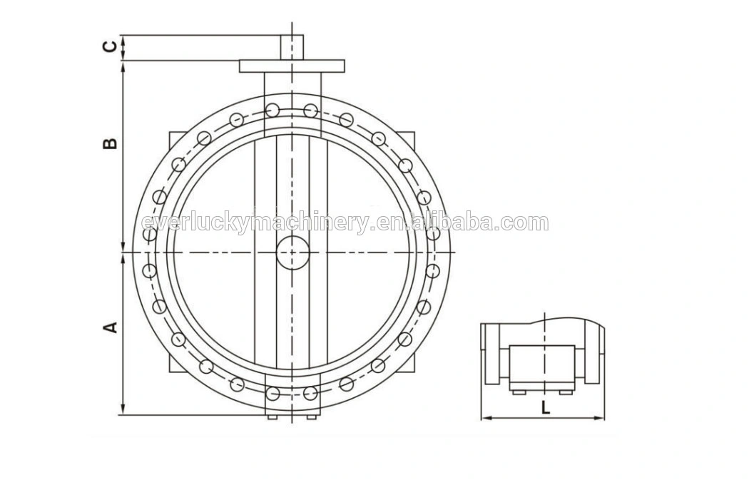 Air Flow Control Pneumatic Ventilation Butterfly Valve