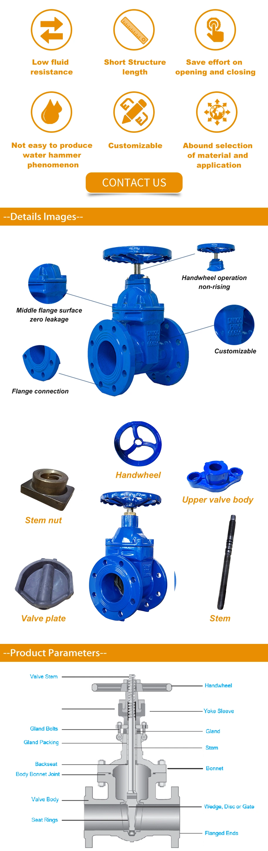 Carbon Stainless Steel Sluice Pneumatic Slide Electric Actuated Motor Operated Parallel Industrial Globe Gate Valve Butterfly Ball Valve