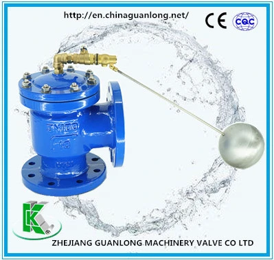 Angle Type Piston Actuated Float Ball Altitude Water Level Control Valve (H142X)