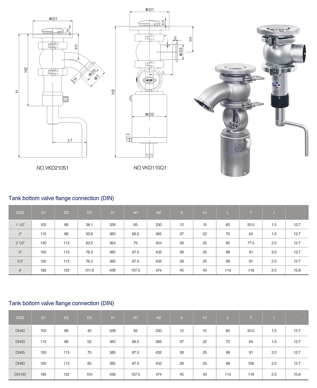 Manual Type Stainless Steeltank Bottom Valve in Elbow Type