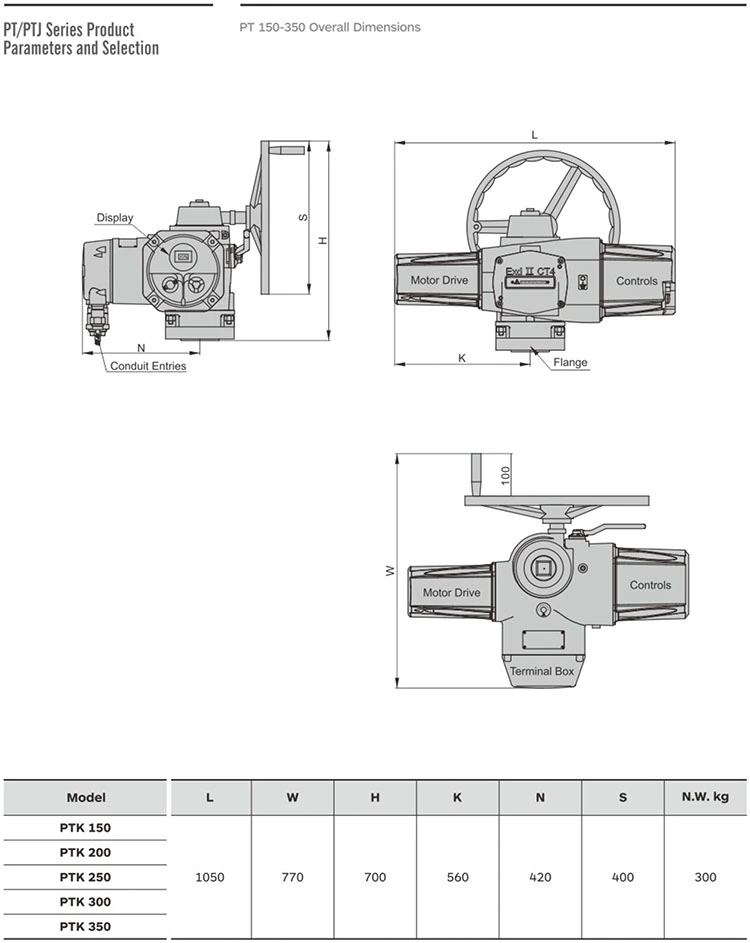 Multi Turn Motor Operated Valve Actuator 24V Linear Electric Actuator