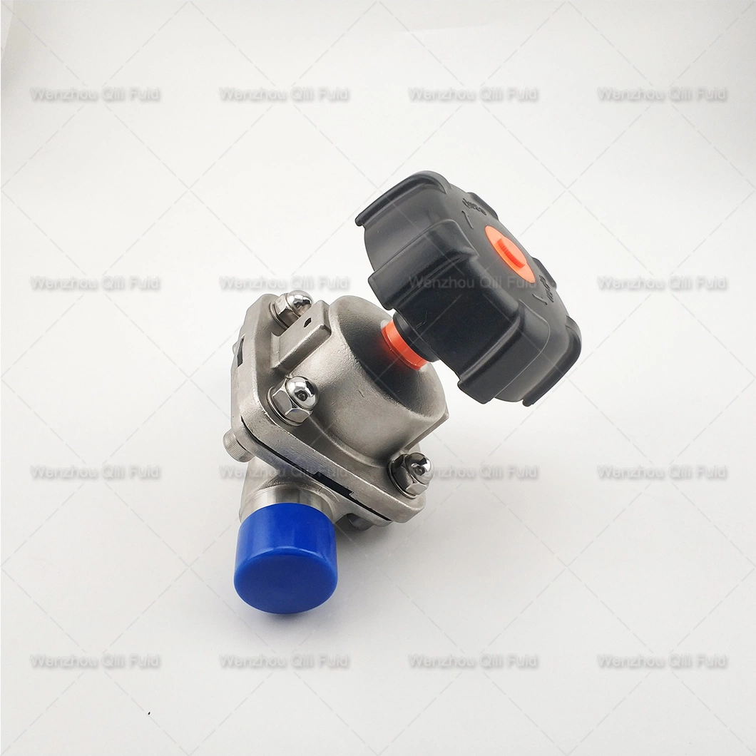 Sanitary Manually Operated 2-Way Diaphragm Valve with Stainless Steel Body