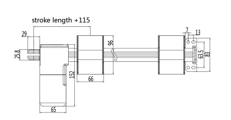 24V Motorized Automatic Linear Actuator Ceiling TV Drop Down