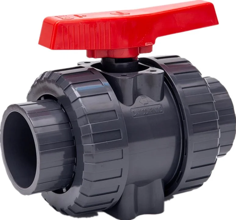 High Quality Plastic Electric Control Ball Valve UPVC True Union Ball Valve PVC Non Actuator Double Union Ball Valve Body PVC Pneumatic Ball Valve