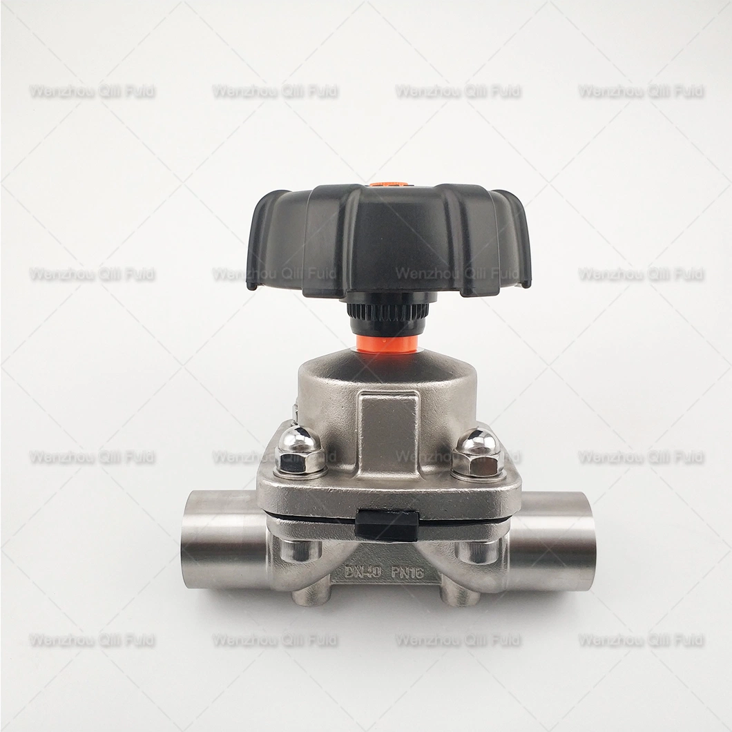 Sanitary Manually Operated 2-Way Diaphragm Valve with Stainless Steel Body