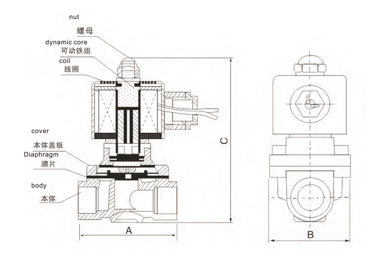 Heat Water 3V Hydraulic Electromagnetic Control Valve for Water Filter