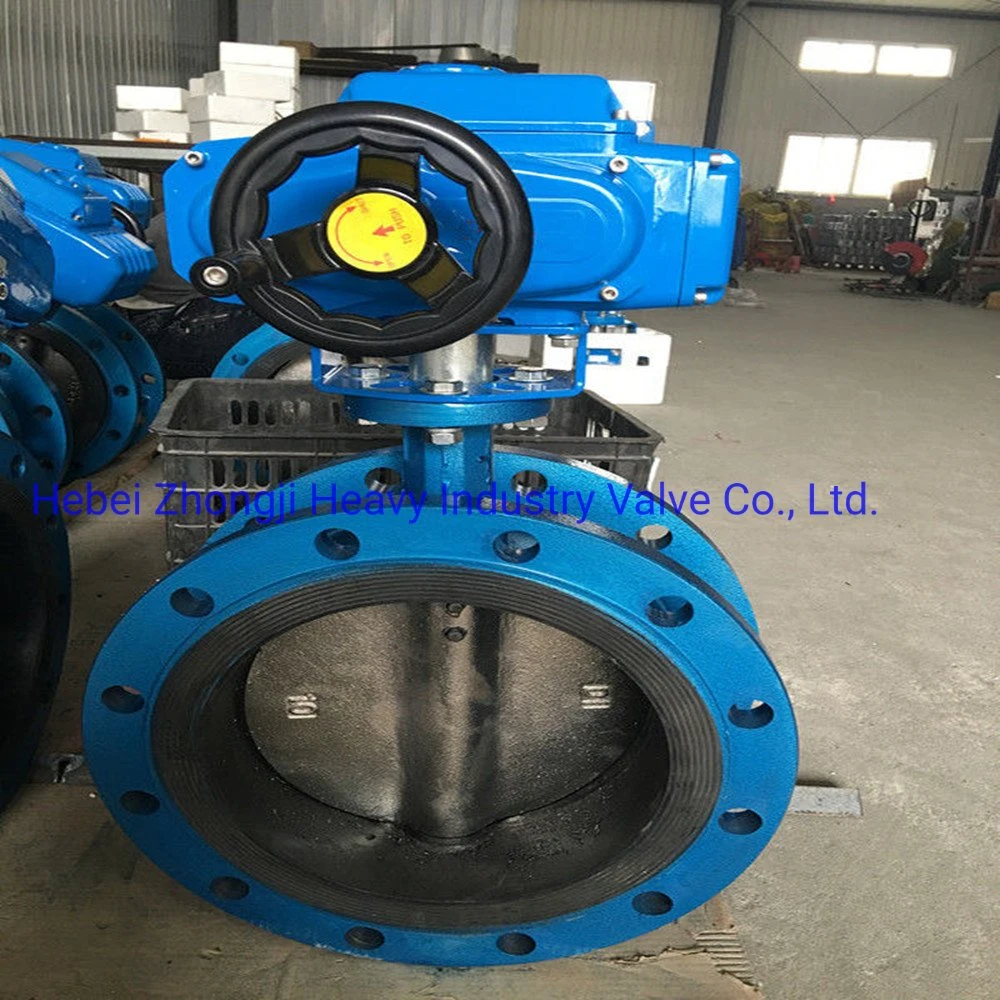 Electric Actuator PTFE Flange Type Butterfly Valve Flange Soft Seal Butterfly Valve with Electric Actuator Motor Valve