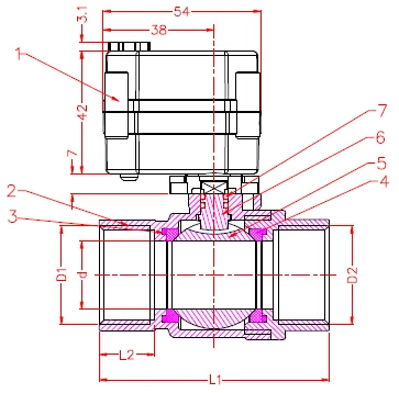 Hot 1&prime; &prime; Bsp/NPT AC/DC9-24V Electric 2-Way Brass Motorized Ball Valve