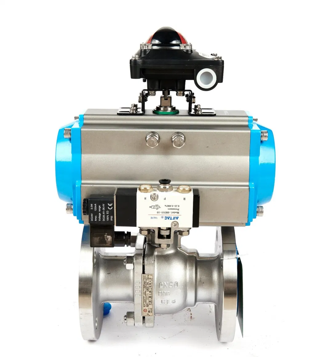 Pneumatic Actuator Special Material Cast Steel Water Industrial Flanged Ball Valve