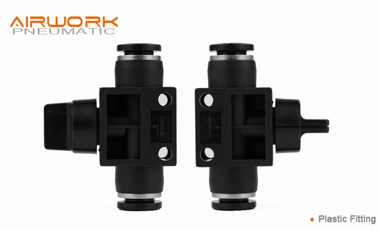 Hvff Flow Control Hand Valve Pneumatic Plastic Push in Fittings