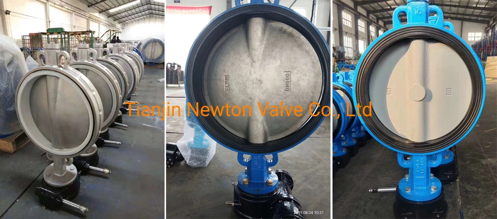 Pn10 Pn16 Class150 10K Ductile Cast Iron Ci Soft Sealing Wafer Butterfly Valve Lever Operated EPDM Rubber Seat Di Wafer Butterfly Valve with Water Air Oil Gas