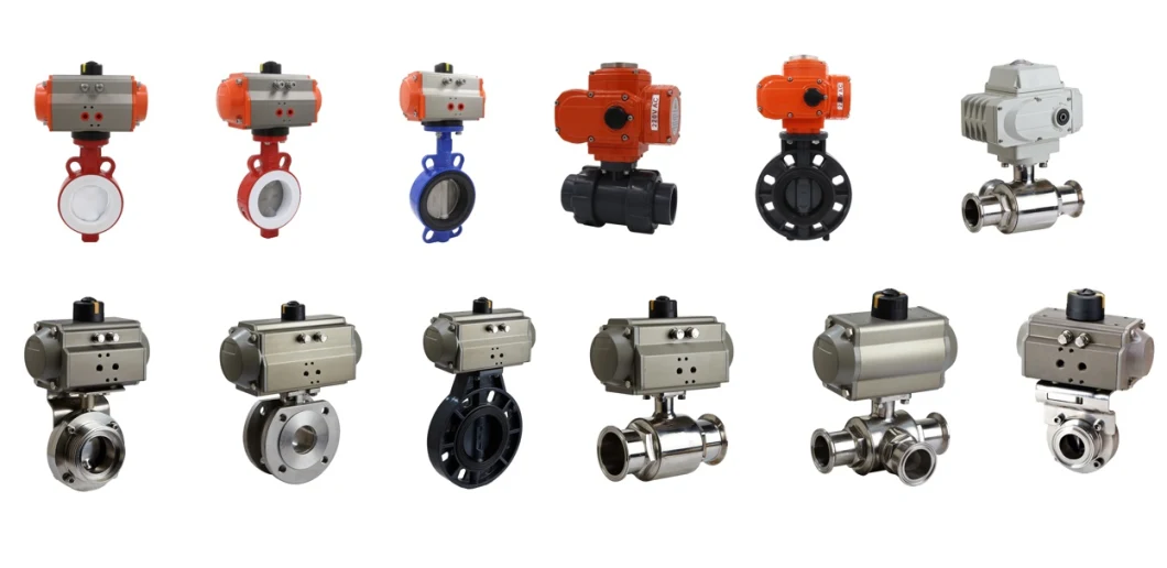 Air Operated Valve Threaded Stainless Steel Water Pneumatic Actuators Single Double Acting 3PC Ball Valve