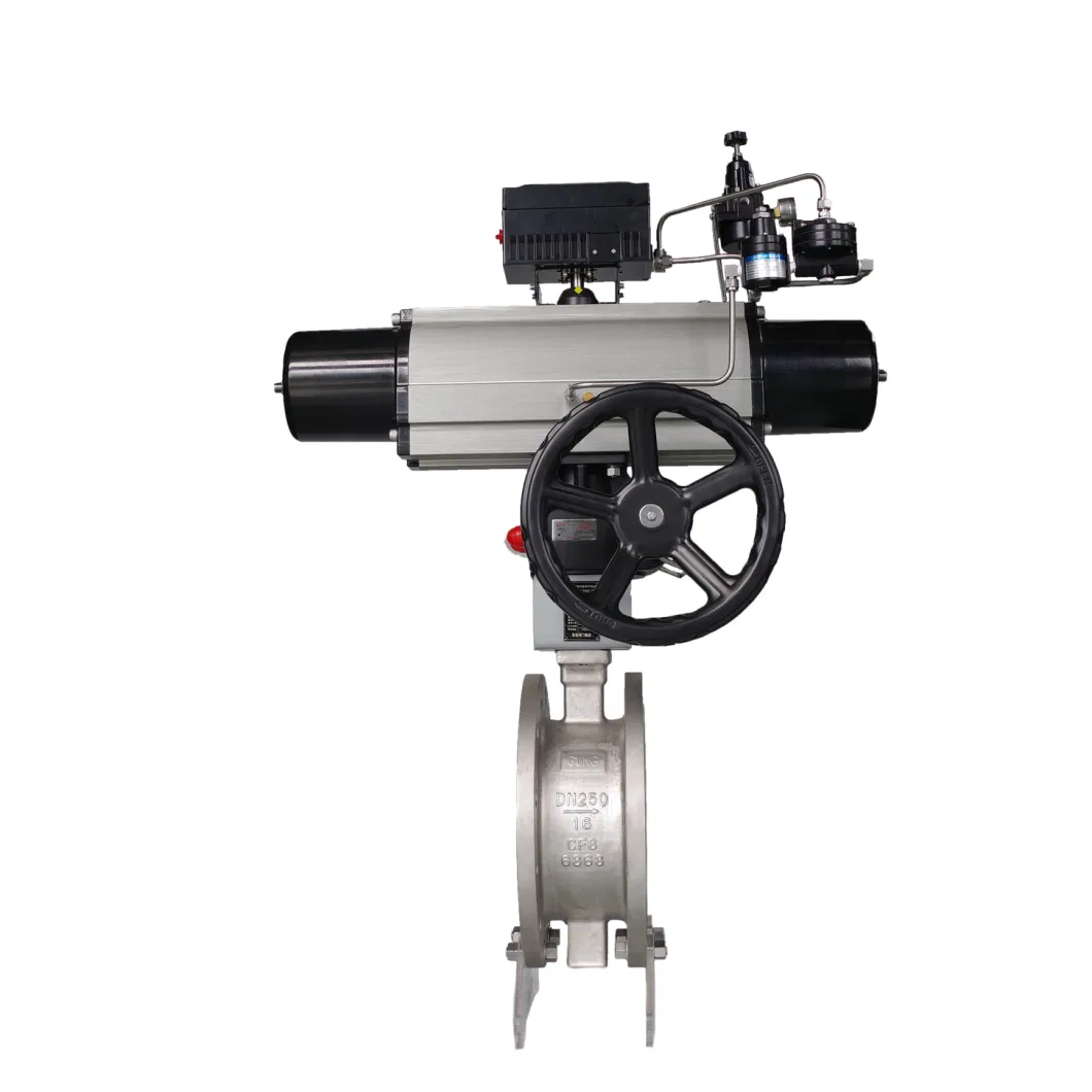 DN50 Air Control Butterfly Valve Pneumatic Regulating Actuator Butterfly Valve