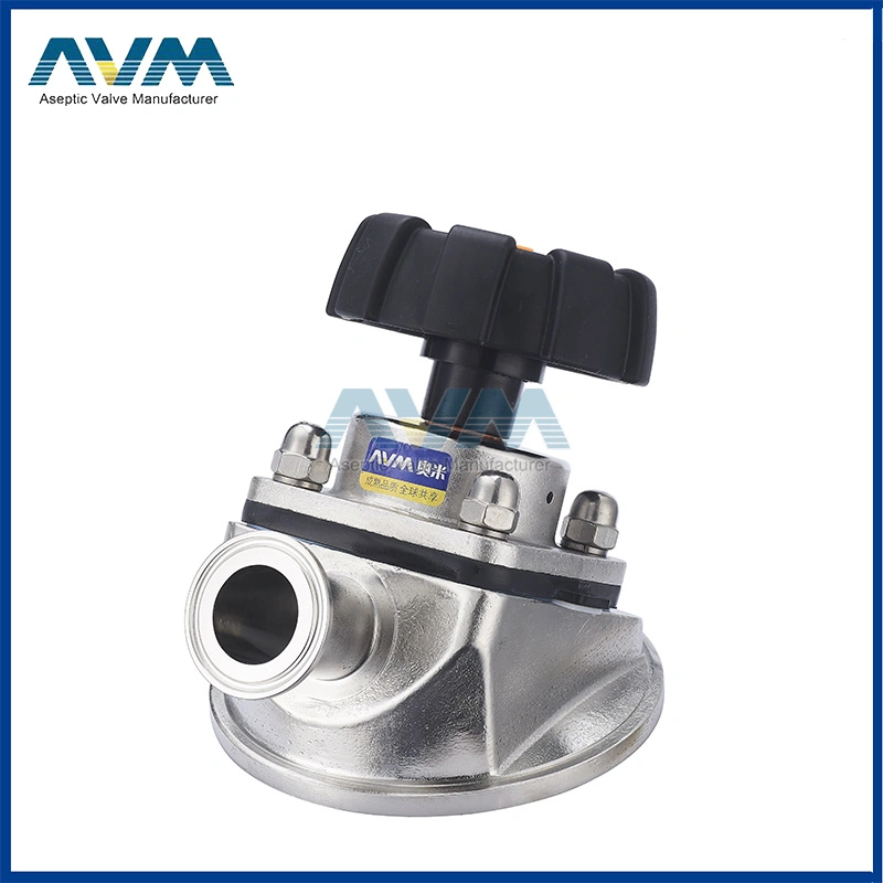 Diaphragm Valve Pneumatic Actuator Tank Bottom Tri Clamp SS304/316L Food Grade