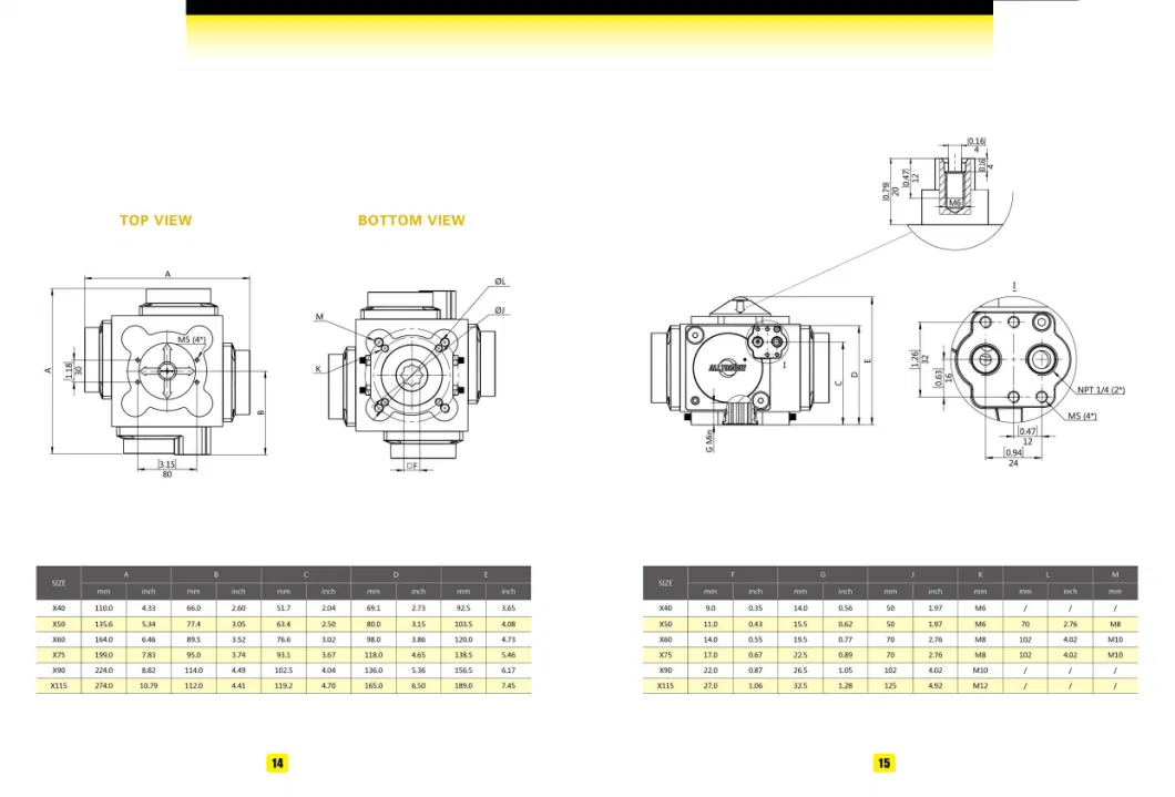 Compact Pneumatic Actuator 4X4 Four Piston Pneumatic Actuator