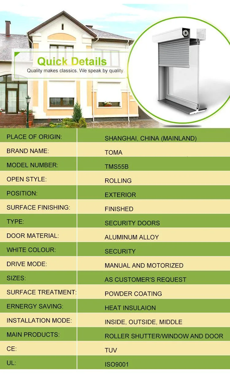 Motorized Roller Shutter for American and European Market