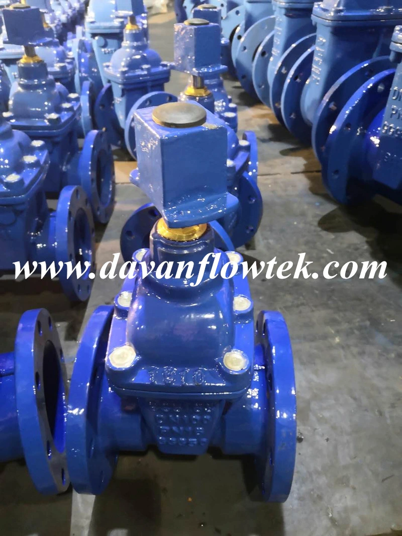 Wras Ductile Cast Iron Ggg50 Rubber Wedge Handwheel Operated Flanged Factory Water Gate Valve