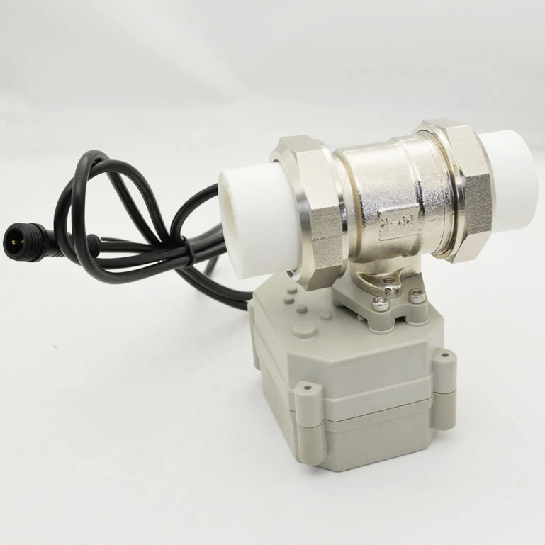 2-Way Brass Nickel Plated Electric Ball Control PP-R with Actuator Motorized Valve