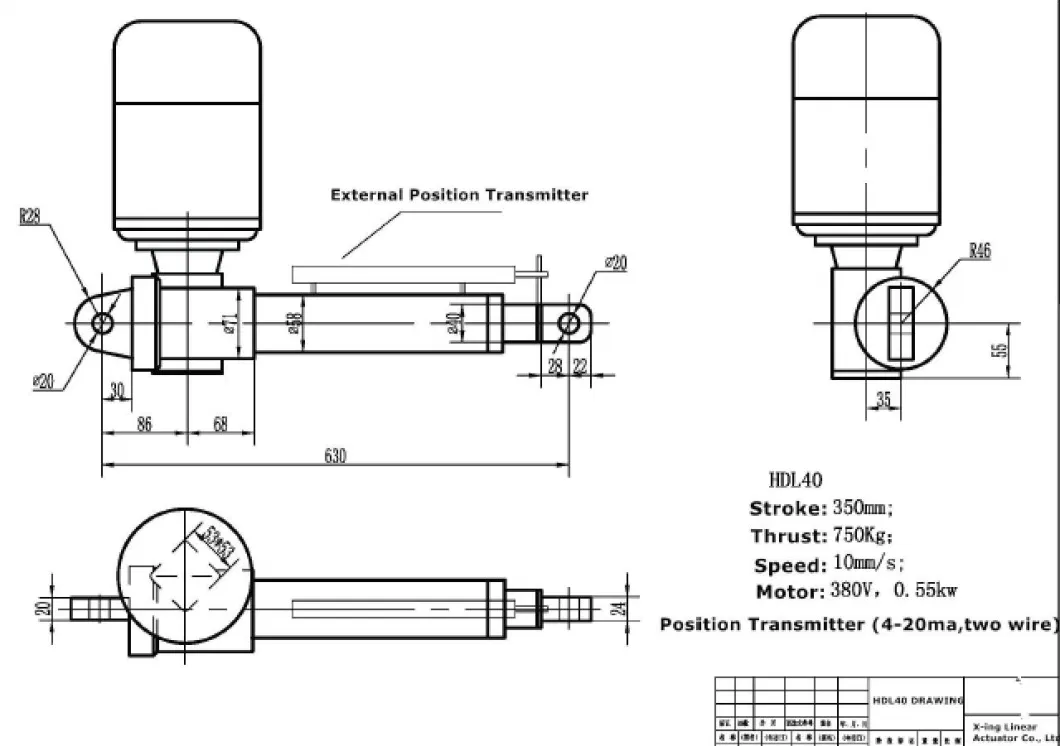 Electric Linear Actuator Hydraulic Pneumatic Actuator
