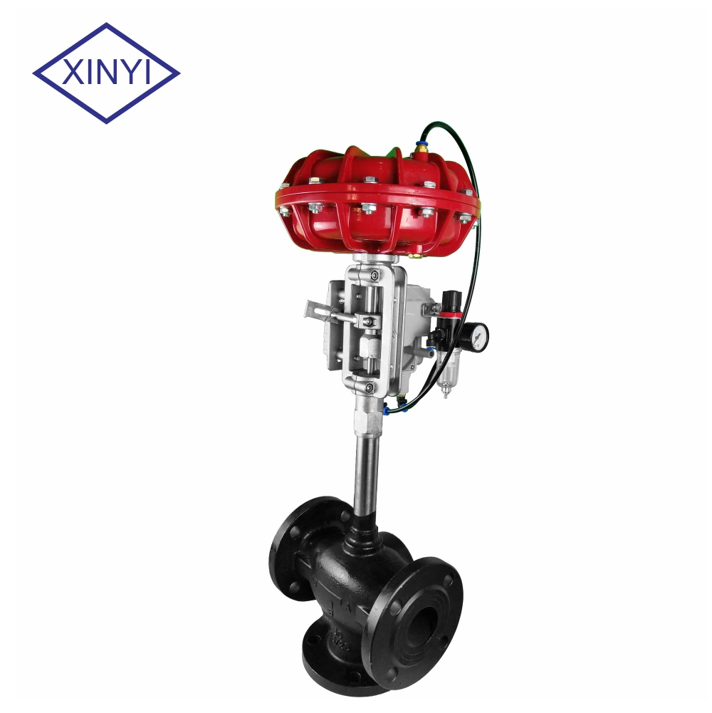 Pn16/25 DN32 Wcb Pneumatic Actuator Heat Transfer Oil Control Proportional Flow Control Valve with Yt-1000 Positioner