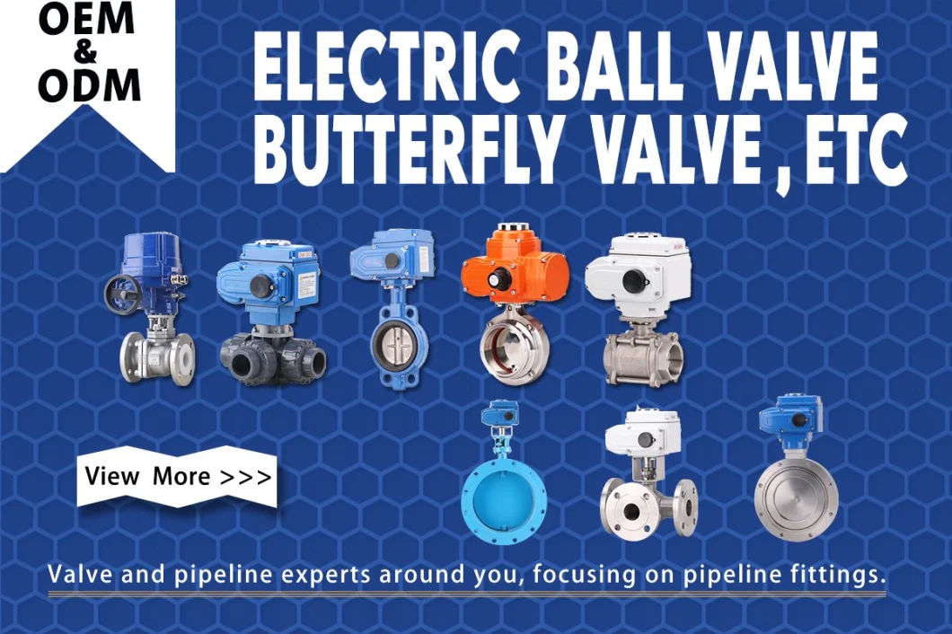 2 Inch Double Flange Electric Flange Butterfly Valves with Actuator Flow Control