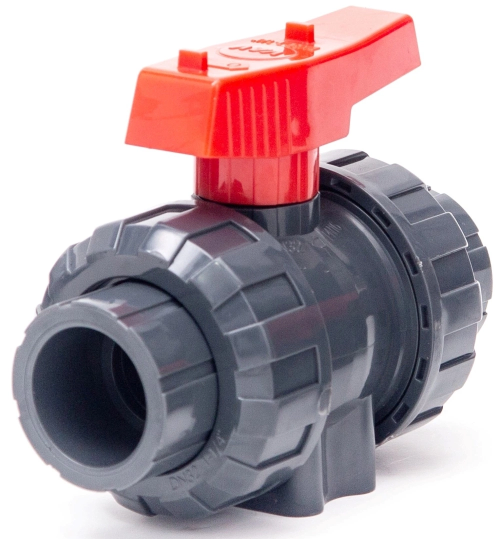 High Quality Plastic Electric Control Ball Valve UPVC True Union Ball Valve PVC Non Actuator Double Union Ball Valve Body PVC Pneumatic Ball Valve