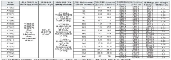 at Single-Acting Rotating Stainless Steel Pneumatic Actuator for Valve