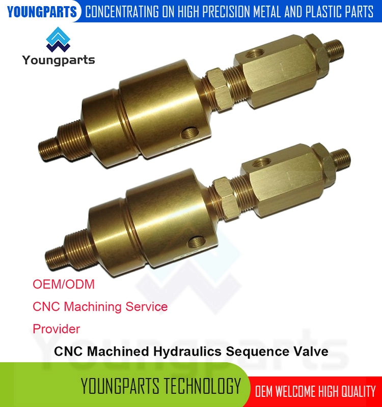 High-Precision CNC Machined Stainless Steel Pilot-Operated Balanced Piston Sequence Valve