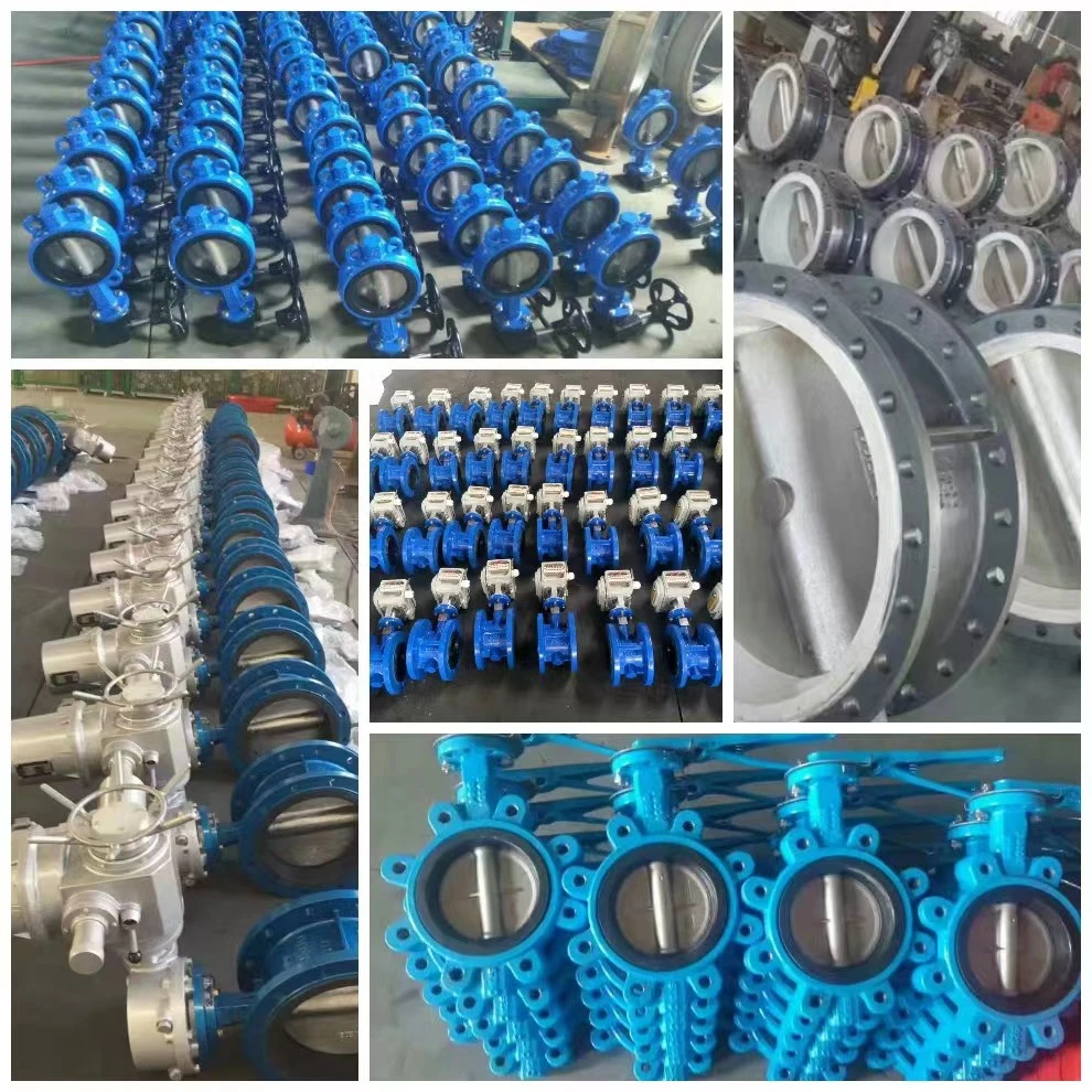 Electric Motorized Butterfly Valve Wafer Connection with EPDM Seat Cast Iron Material
