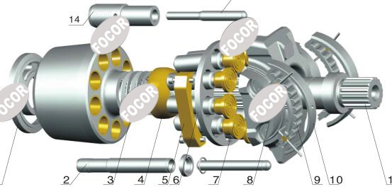 Rexroth A11V (L) O Series Hydraulic Pump Spare Parts Drive Shaft