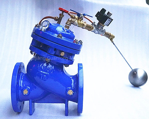 Electromagnetic Solenoid Remote Control Globe Double Chamber Float Ball Water Level Control Valve