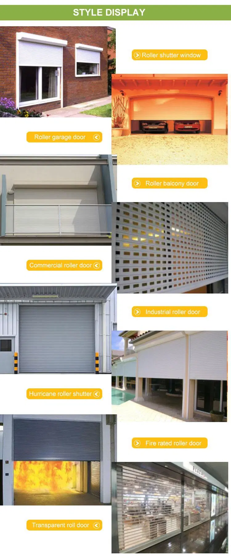 Motorized Roller Shutter for American and European Market