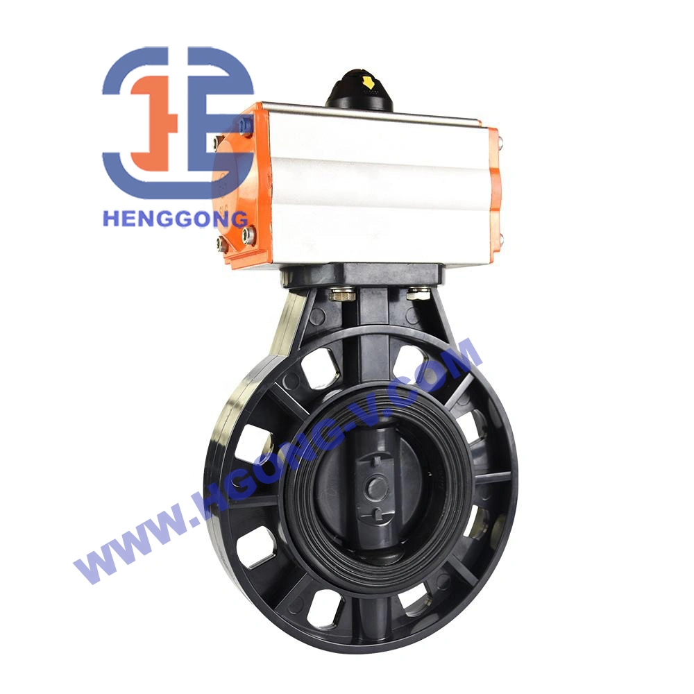 ISO/API Electric Valve Motor Operated AC Adapter Actuator Linear for Water Supply PVC Plastic Butterfly Valve