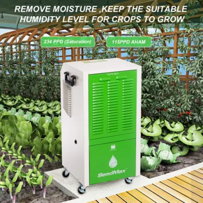  Seedmax 234 Pints Greenhouse Mobile Automatic Steel Industrial Dehumidifier ETL Listed