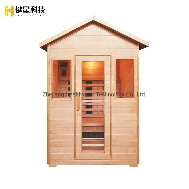 Wood Steam Sauna Room 2-3 Person Dry Sauna Room Outdoor Infrared Sauna Room