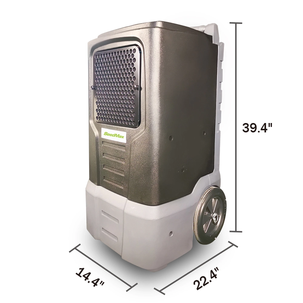 Seedmax Commercial Dehumidifier with Pump for Crawl Spaces, Basements, Industry Water Damage Unit, Compact, Portable, Auto Defrost