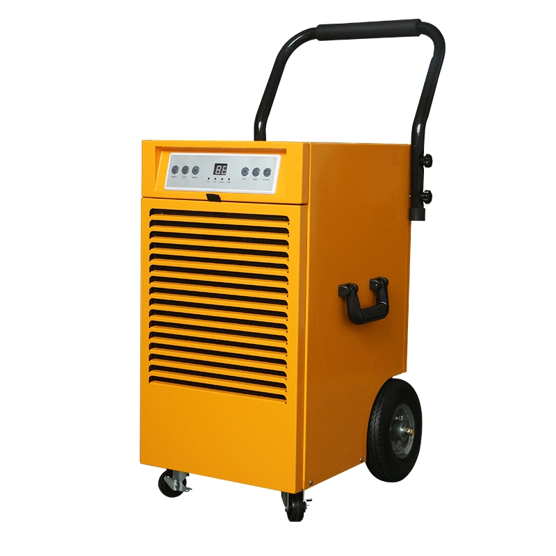 90L Per Day Without Water Tank Portable Commerical Air Dehumidifier with Plastic Castors and Handle