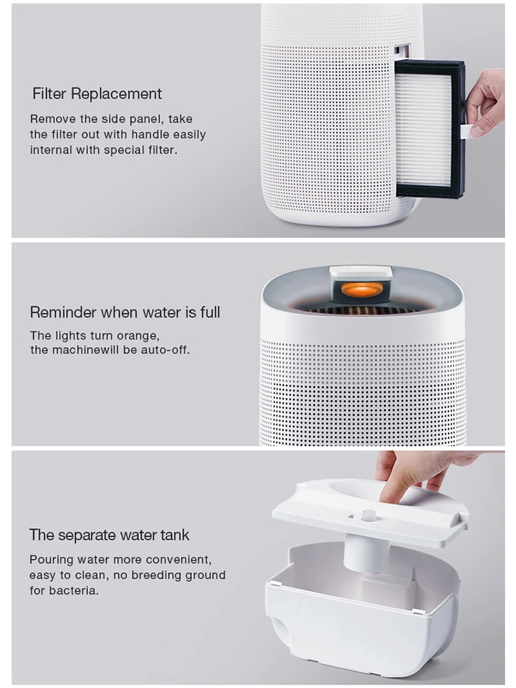 Invitop 1L Water Tank Small Portable Household Natural Fresh Air Dehumidifier for Home