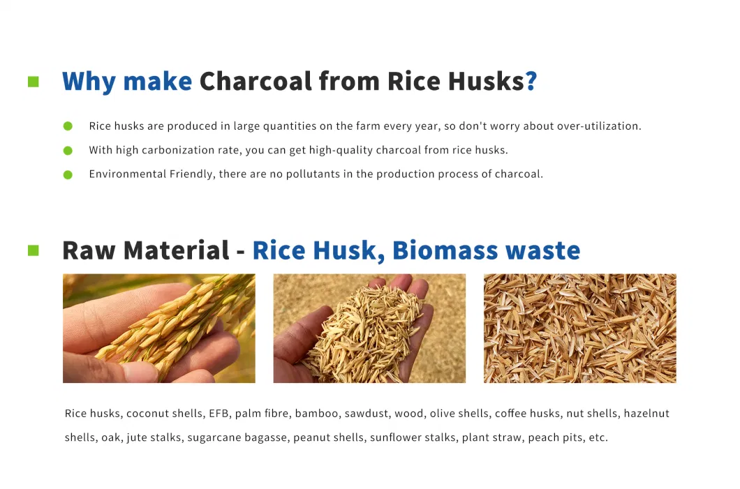 Rice Husk Fired Rice Hull Carbonizer Charcoal Making Machine Customized Automatic High Performance