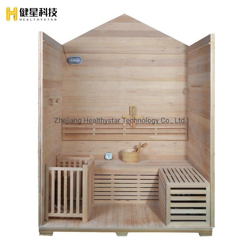 Wood Steam Sauna Room 2-3 Person Dry Sauna Room Outdoor Infrared Sauna Room