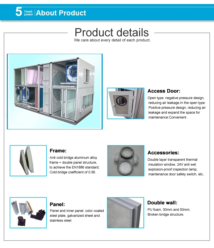 Dehumidifier Rotor Type Industrial Fresh Air Handling Units