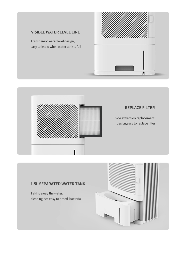 RoHS Portable AC 100-240V Air Cleaning Filter Small Electric Desiccant Dehumidifier