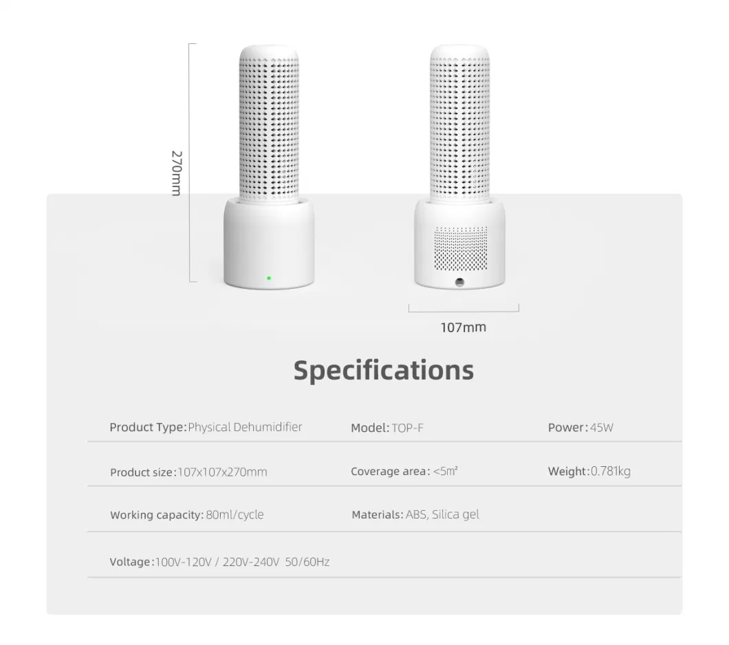 Dehumidifiers for Home Smart Mini Wireless Reusable Dehumidifier