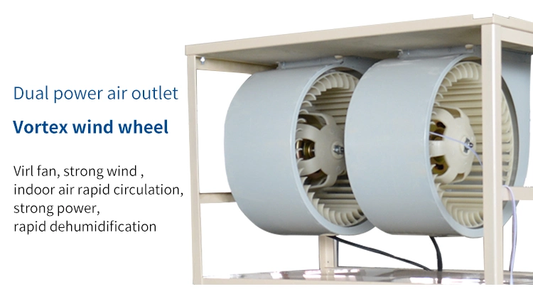 Professional Manufacturer Industrial/Civil Portable Handle Air Dryer Dehumidifier with Big Wheels