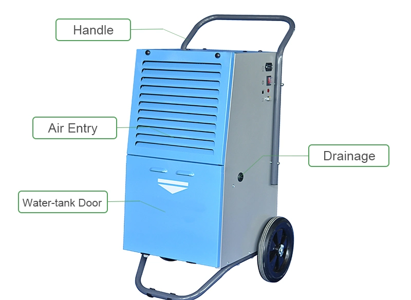 High Efficiency Portable Air Conditioner Desiccant Industrial Commercial Dehumidifier 60L/D