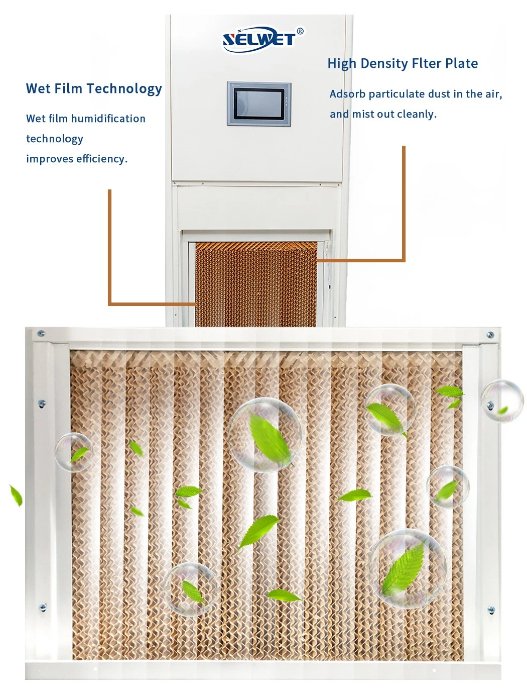 High Density Air Filter Wet Film Humidity Control Purification Dehumidifying Machine
