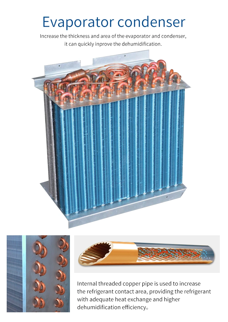 Eco Friendly Energy Saving High Efficient Air Drying Industrial Commercial Duct Dehumidifier