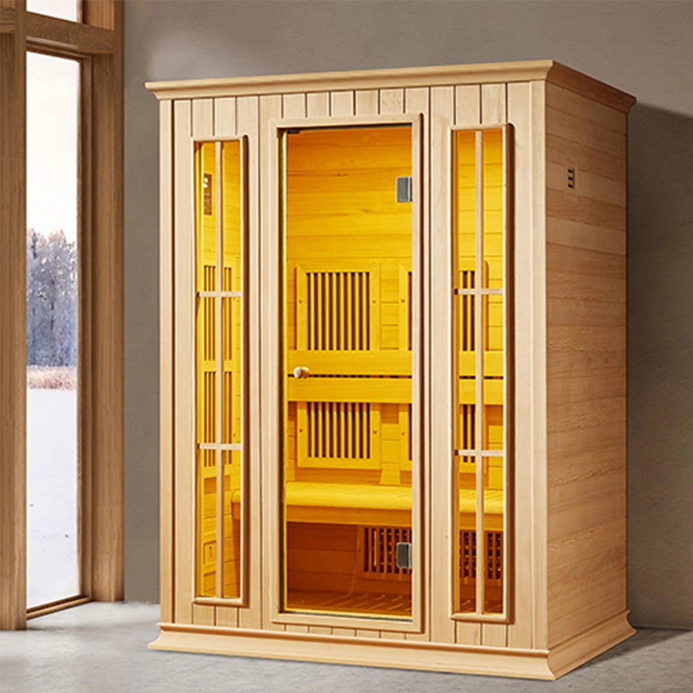 1500X1050 Two Person Infrared Sauna Room Wood Dry Sauna Room for Sale